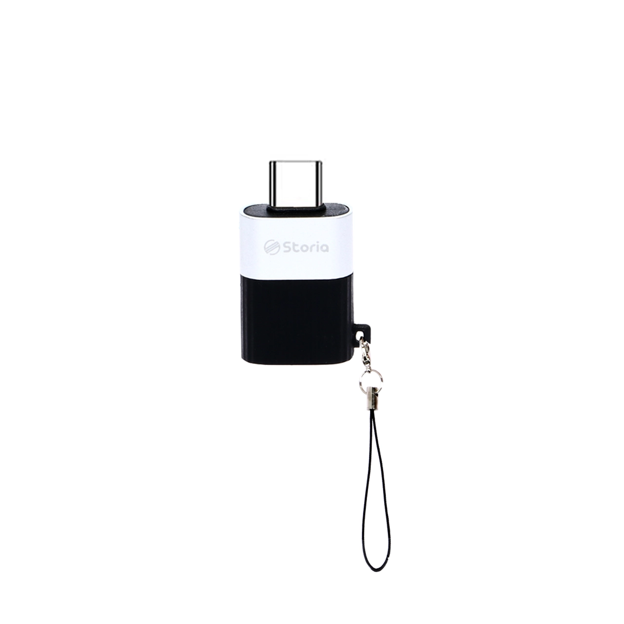 تبدیل Storia OTG USB TO Type-C  - مشکی نقره ای